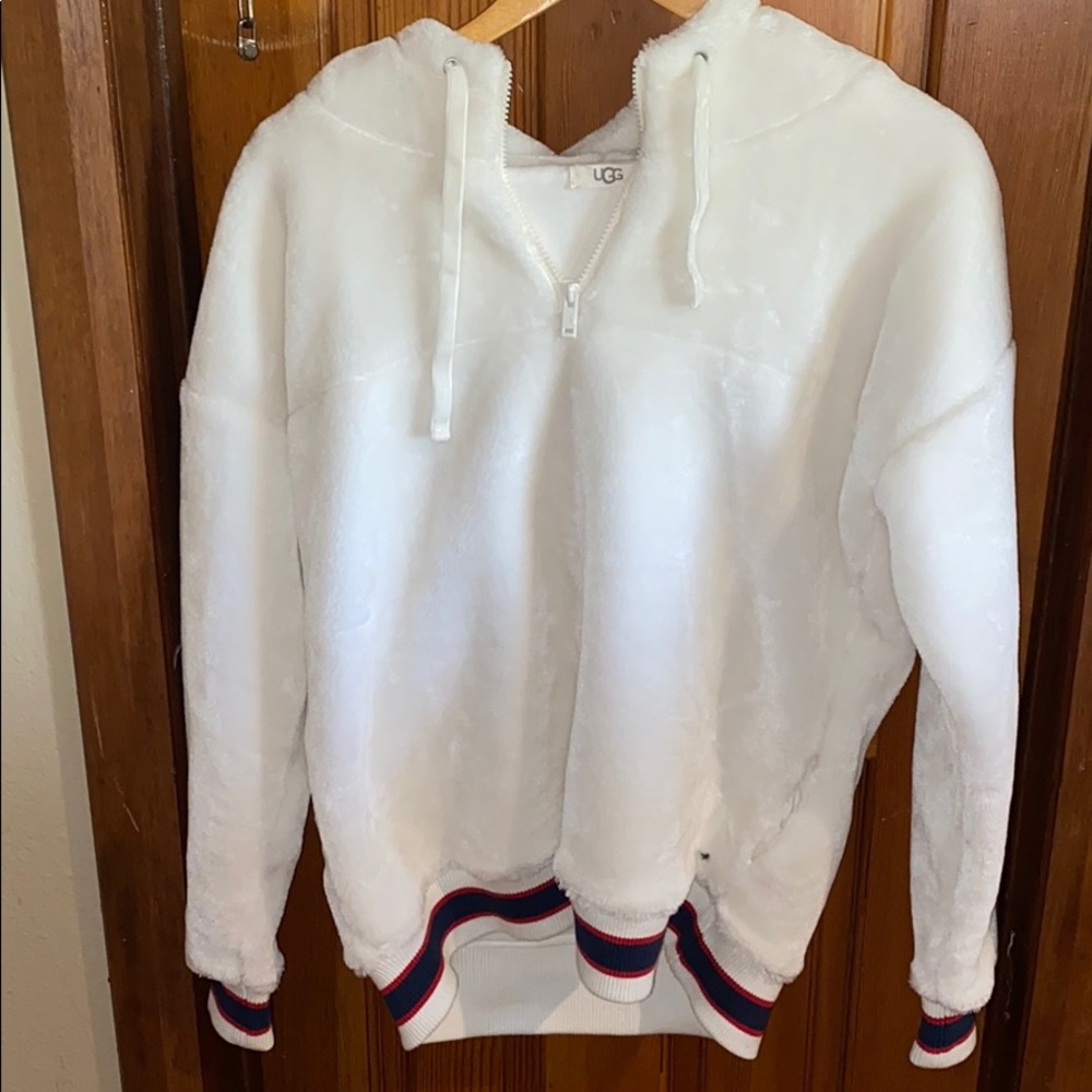 Ugg, faux fur zip up sweater